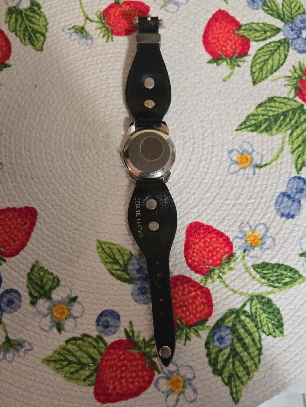 Triumph Silver Coin-Style Dial Watch with Black Strap - Picture 3 of 4